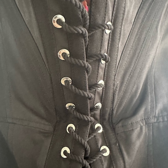 Black Dion Lee Laced Corset Mini Dress - Size AUS 8 / US 4 - Picture 6 of 9